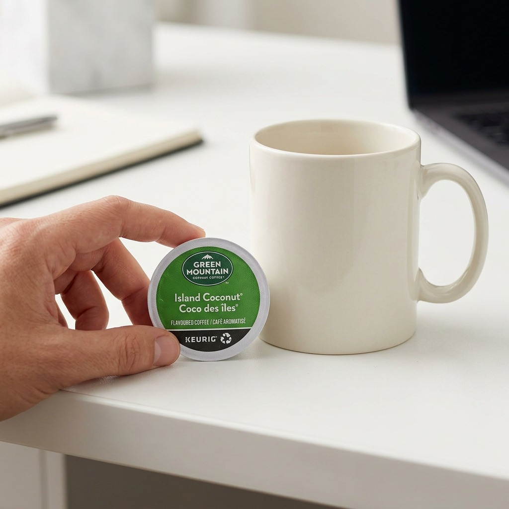 COFFEE-K CUP GREEN MOUNTAIN ISLAND COCONUT LIGHT ROAST 24/BX