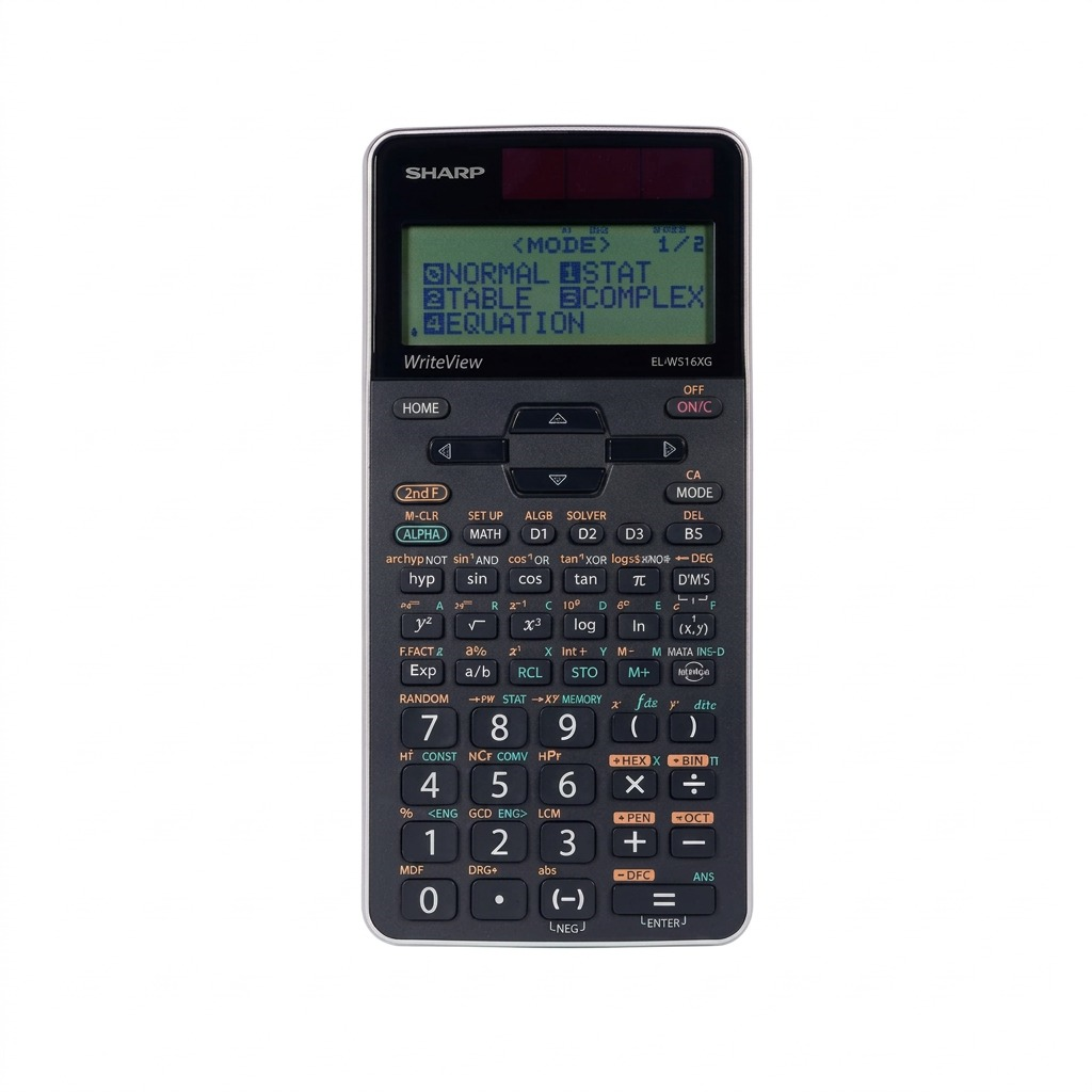 Sharp EL-W516XGSL WriteView Advanced Scientific Calculator - 640 Functions with Twin Power Solar & Battery