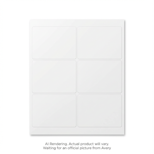 Avery Laser Waterproof Labels, 3 1/3" x 4", Permanent, White, 10 sheets/envelope, 60 labels/envelope