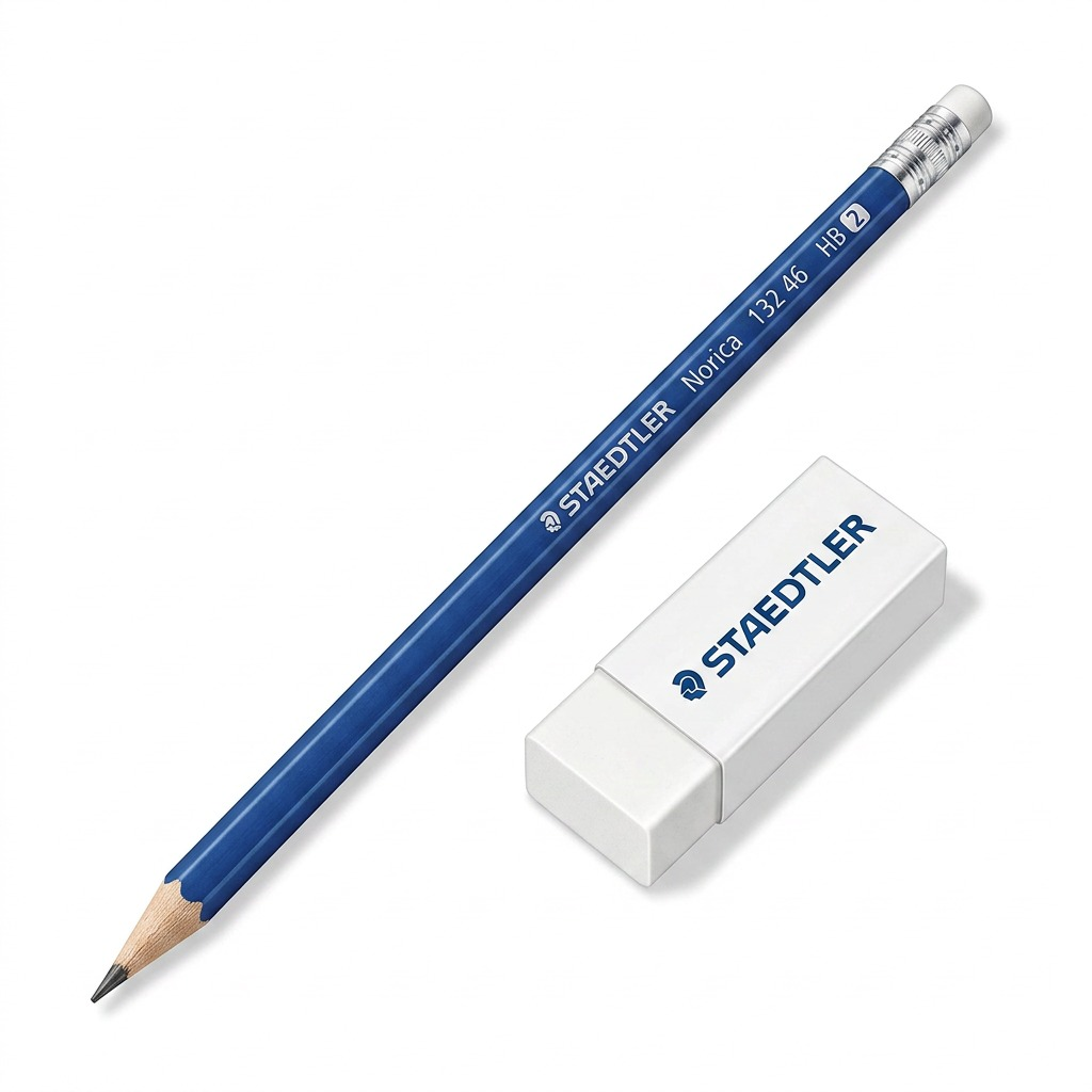 Staedtler Pre-Sharpened Wooden #2 Pencil with Block Erasers - Set of 250 Pencils, 20 Erasers