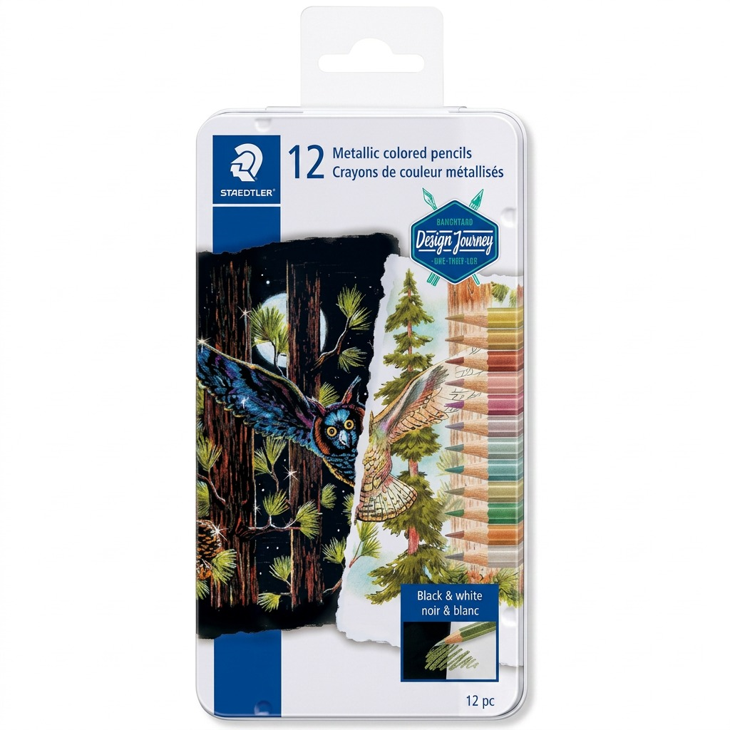 Staedtler Metallic Coloured Pencil Metal 12-Pack FSC 100%