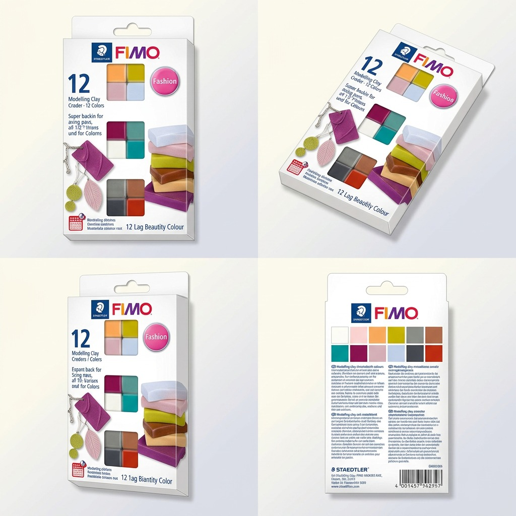 Staedtler Set Modelling Clay Fimo Soft Fashion Colours 12 Color Pack