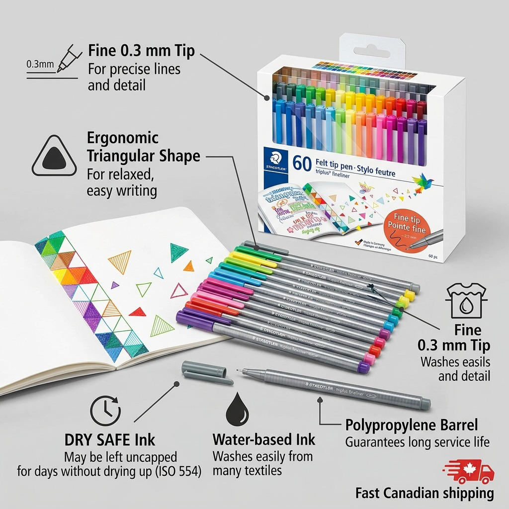 Staedtler Fineliner Triplus 60-Pack