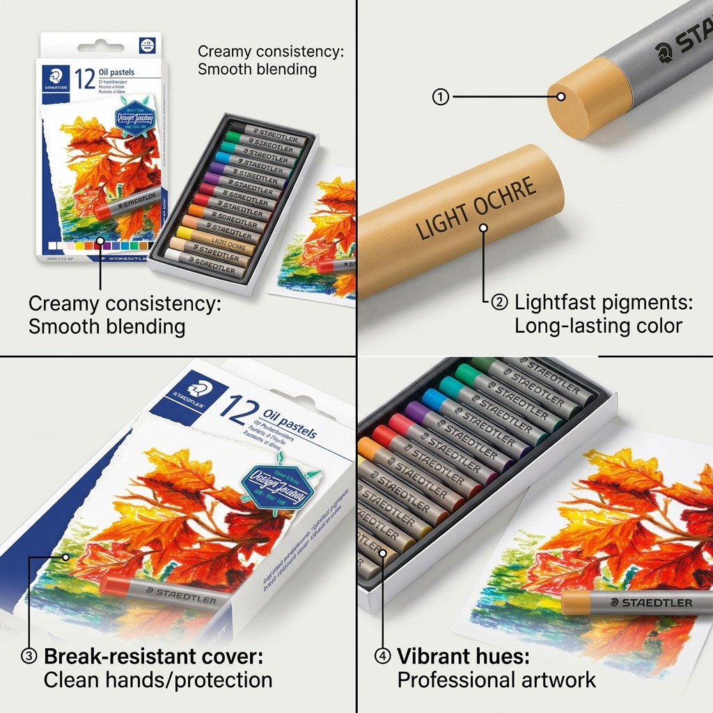 Staedtler Oil Pastels Assorted 12/ST
