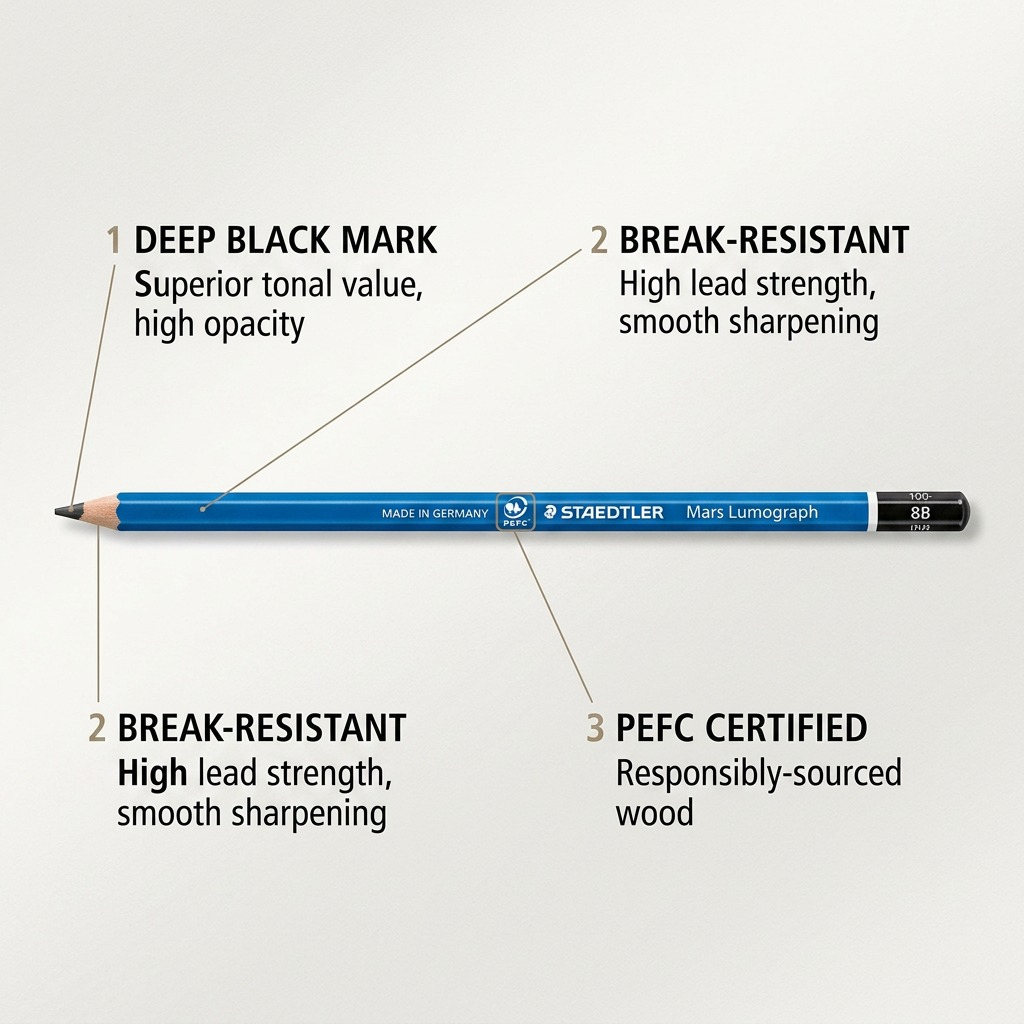Staedtler Pencil Mars Lumograph 8B 100% PEFC