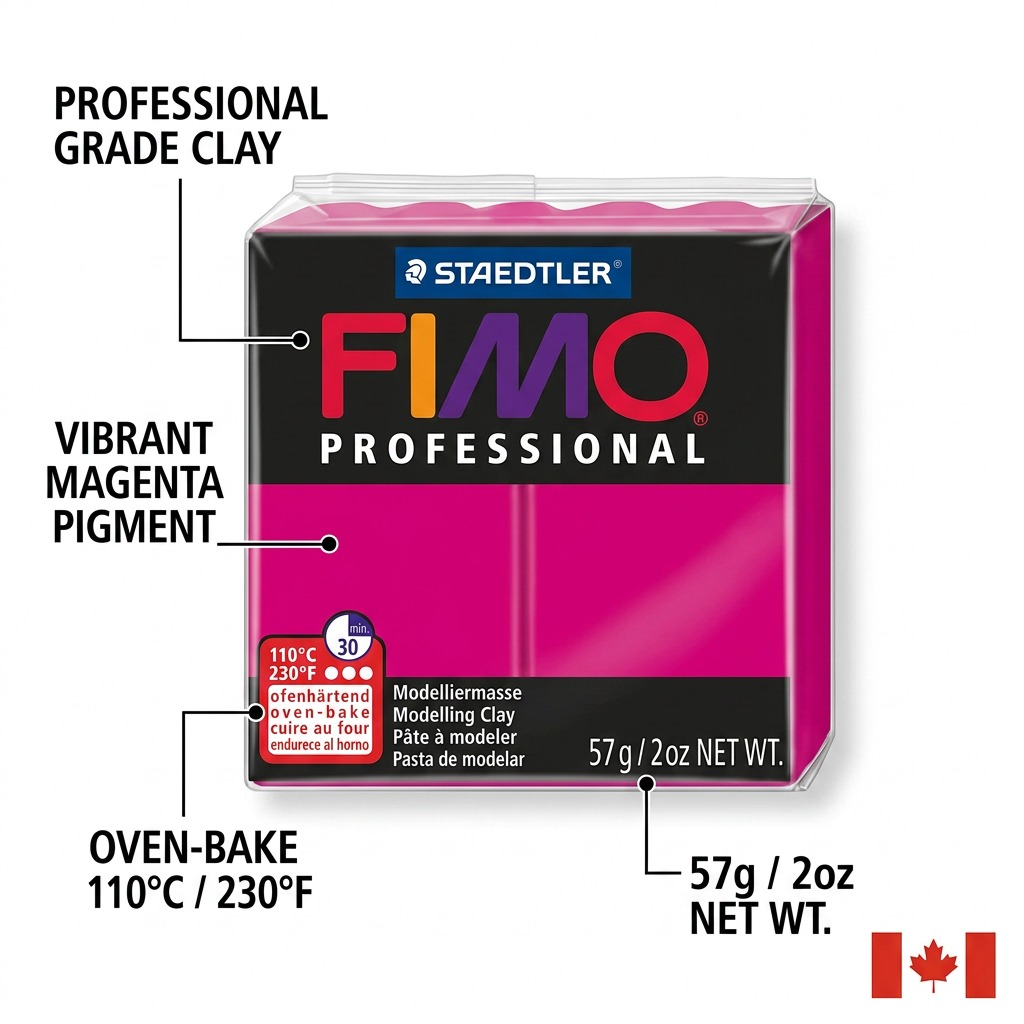 Staedtler Modelling Clay Fimo Professional True Magenta 57g (2 oz)