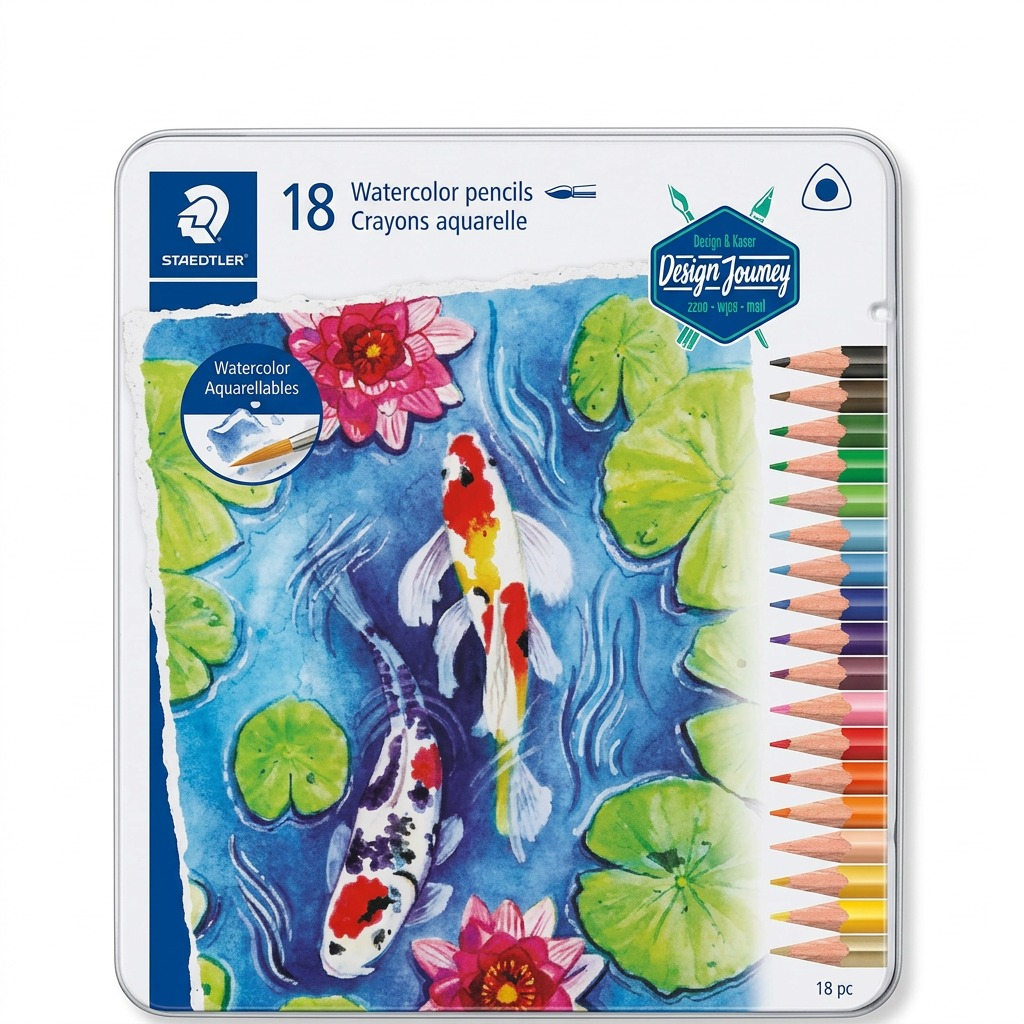 Staedtler Triangular Watercolour Pencils 3mm, 18-Pack FSC 100%