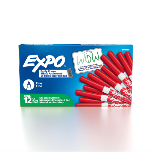 Expo Low Odor Dry Erase Marker - Fine Tip, Red, 1-Pack