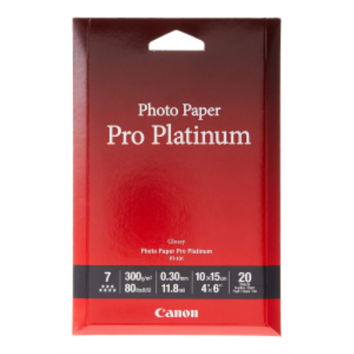 PT-101 4" x 6" Photo Paper Pro Platinum (20 sheets/pack)