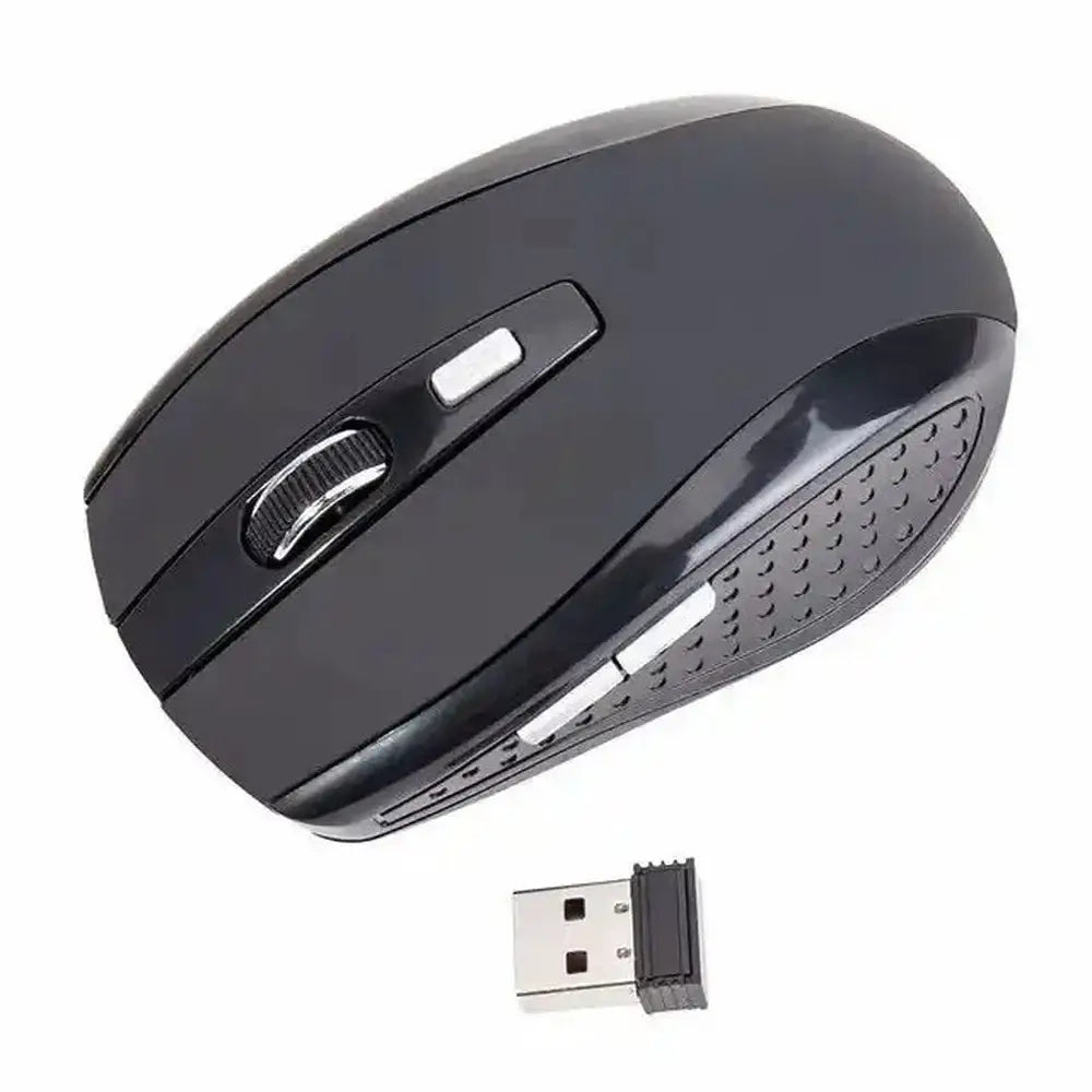 Souris sans fil 2,4 GHz avec récepteur 1600 DPI - Noir